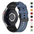 Silikon Leder armband für Samsung Galaxy Uhr 6 5 Pro 40mm 44mm Band Uhr 6 4 klassische 47 43mm 46mm