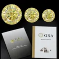 Professional Excellent 0.5 Carat To 1.0 Carat Yellow VVS1 Moissanite For Jewelry Loose Gemstones