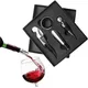 Wine Aerator Pourer Set 4Pieces Pressure Bottle Opener Wine Pour Spout Stoppers Bottle Opener