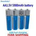 Charger free 1.5V AA rechargeable battery 5900mah AA 1.5V lithium rechargeable battery LED lamp toy