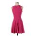 Armani Exchange Casual Dress - Party High Neck Sleeveless: Pink Print Dresses - Women's Size 0