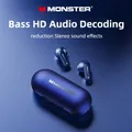 Monster XKT25 cuffie Bluetooth 5.4 Wireless TWS auricolari Stereo Hifi cuffie da gioco riduzione del rumore auricolari sportivi con microfono