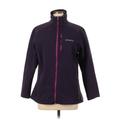 Columbia Fleece Jacket: Below Hip Purple Print Jackets & Outerwear - Women's Size Large