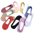 Ladies Summer Thin Sock Slippers Silicone Antiskid Ice Silk Socks Seamless Invisible Women Boat