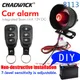 Universal 12V Vehicle Burglar Alarm Security Protection Auto Car Alarm System & 2 Remote Control