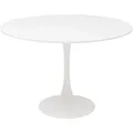 White Round Table Fixed Gina Kitchen Dining Room Living Room Nordic Modern Style Furniture Small