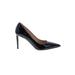 Magli by Bruno Magli Heels: Slip-on Stilleto Minimalist Black Print Shoes - Women's Size 39.5 - Pointed Toe