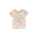 Rae Dunn Short Sleeve T-Shirt: Pink Tie-dye Tops - Kids Girl's Size 5