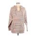 Aerie Pullover Hoodie: Pink Stripes Tops - Women's Size Medium