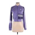 Adidas Jacket: Short Purple Print Jackets & Outerwear - Women's Size X-Small