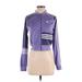 Adidas Jacket: Short Purple Print Jackets & Outerwear - Women's Size X-Small