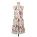 Ranna Gill Casual Dress - Mini Halter Sleeveless: Ivory Print Dresses - New - Women's Size Medium