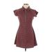 Urban Outfitters Casual Dress - A-Line High Neck Short sleeves: Red Dresses - Women's Size Large