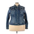 Lularoe Denim Jacket: Short Blue Stars Jackets & Outerwear - Women's Size 3X