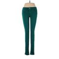 Joe's Jeans Jeggings - Mid/Reg Rise: Teal Bottoms - Women's Size 28 - Dark Wash