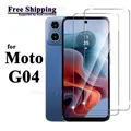 2-4 Displays chutz folie für Motorola Moto G04 gehärtetes Glas HD 9h Anti Scratch Case freundlich