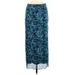 Topshop Casual Maxi Skirt Long: Blue Floral Bottoms - Women's Size 8