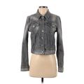 Levi's Denim Jacket: Short Gray Print Jackets & Outerwear - Women's Size Small