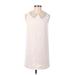 Kensie Casual Dress - Shift Crew Neck Sleeveless: Ivory Print Dresses - Women's Size X-Small