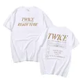 T-shirt à manches courtes pour hommes et femmes TWICE Merch 100% coton Kpop World Tour prêt à