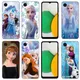 Coque de téléphone princesse Elsa et Anna pour Samsung Galaxy housse noire pour modèles A01 A03