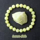 Bracelet Jades au Citron Naturel pour Homme et Femme Perles en Pierre Jaune Naturelle Gemme de