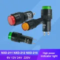 2pcs 10mm NXD-211 12mm NXD-212 8mm NXD-215 12V 24V 220V Voyant lumineux Signal lumineux