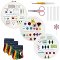 Kit de pratique de point de broderie bricolage kit de démarrage de broderie à la main pour