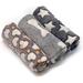 ToccoLeggero 1 Pack 3 Puppy Blankets Super Soft Warm Sleep Mat Grey Cute Print Blanket Fluffy Fleece Pet Blanket Flannel Throw Dog Blankets For Small Dogs Puppy Do | Wayfair