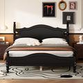 Alcott Hill® Retro Style Platform Bed w/ Wooden Slat Support Wood in Gray | 39.3 H x 62.4 W x 85.1 D in | Wayfair 79205B7FBD1B4F628E6B09ED32F18E87