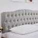 Winston Porter Rhandi Headboard Upholstered/Linen in Gray | 78 W in | Wayfair 598705C223CC43EAB4BA0D1FBD8AD0B6