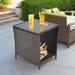 Ebern Designs All-Weather PE Wicker Outdoor Side Table w/ Storage Shelf | Wayfair 40FA8AFC9C024C29B50B65865F8FA136