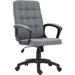 Red Barrel Studio® Fabric Office Chair, Computer Desk Chair, Swivel Task Chair w/ Arms, Adjustable Height, Swivel Wheels, Mid Back, Charcoal Gray | Wayfair