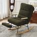 George Oliver Teddy Rocking Chair w/ High Back w/ Footrest & Adjustable Back in Green | Wayfair 0024511DCBF54EC9A12A8E9AD13AFA3A