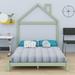 Harper Orchard Full Size Wood Platform Bed w/ House-Shaped Headboard in Green | Wayfair 72C8CDEE042C41FCB598410F699FA133