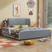 Latitude Run® Full Size Upholstered Platform Bed w/ Storage Nightstand & Guardrail in Gray | Wayfair A9F2B8DED2D748DA81F4AC46918F6639