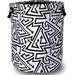 Ivy Bronx Black White Abstract Arrow Laundry Basket Foldable w/ Handles Tote Bag Waterproof Oxford Cloth Funny Laundry Hamper Clothes Storage Bucket Toy Organ | Wayfair