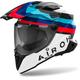 Airoh Commander 2 Doom Casco da motocross, bianco-rosso-blu, dimensione M