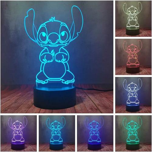 LED-Nachtlicht Cartoon Anime Stitch Puppy Doll Kreative 3D-Tischlampe Flash Lava Lights Baby Sleep