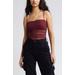Ruched Mesh Camisole