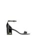 Dg-plaque Ankle Strap Sandals