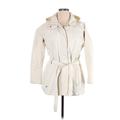 The North Face Jacket: Mid-Length Ivory Solid Jackets & Outerwear - Women's Size X-Large
