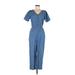 Talbots Casual Dress: Blue Solid Dresses - Women's Size 8