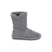 Bearpaw Boots: Winter Boots Wedge Bohemian Gray Print Shoes - Women's Size 7 - Almond Toe