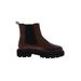 Seychelles Boots: Rain Boots Chunky Heel Casual Brown Solid Shoes - Women's Size 8 - Round Toe