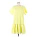 Corey Lynn Calter Casual Dress - Mini Crew Neck Short sleeves: Yellow Dresses - New - Women's Size Medium