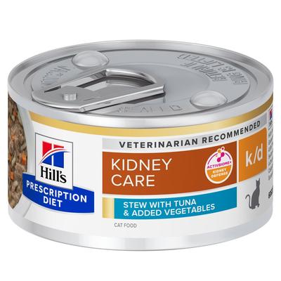 48 x 82 g Hill’s Prescription Diet Feline k/d au thon et aux légumes, nourriture humide pour chats