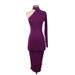 ASOS Casual Dress - Bodycon Turtleneck 3/4 sleeves: Purple Solid Dresses - Women's Size 2