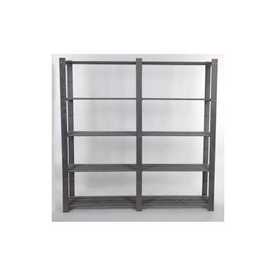 PROREGAL Holzregal PINEPEAK | HxBxT 170x170x38cm | 5 Fachboden | 1,2cm dickes Kiefernholz | Grau | Bücherregal Küchenregal Image