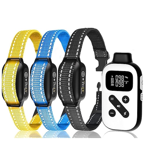 Hundetraining Anti-Bellen Halsband Schockhalsband Anti-Bark-Gerät Clicker Schockhalsband für Hunde mit Fernbedienung Hund Multi-Funktional Elektrisch Hunde Katzen Haustiere Wasserdicht Trainer Anti